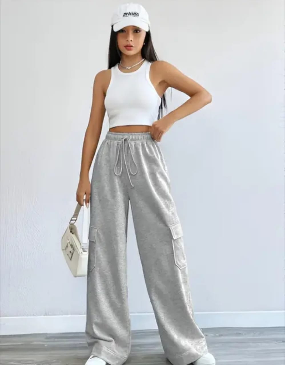 baggy wide bottom cargo trouser