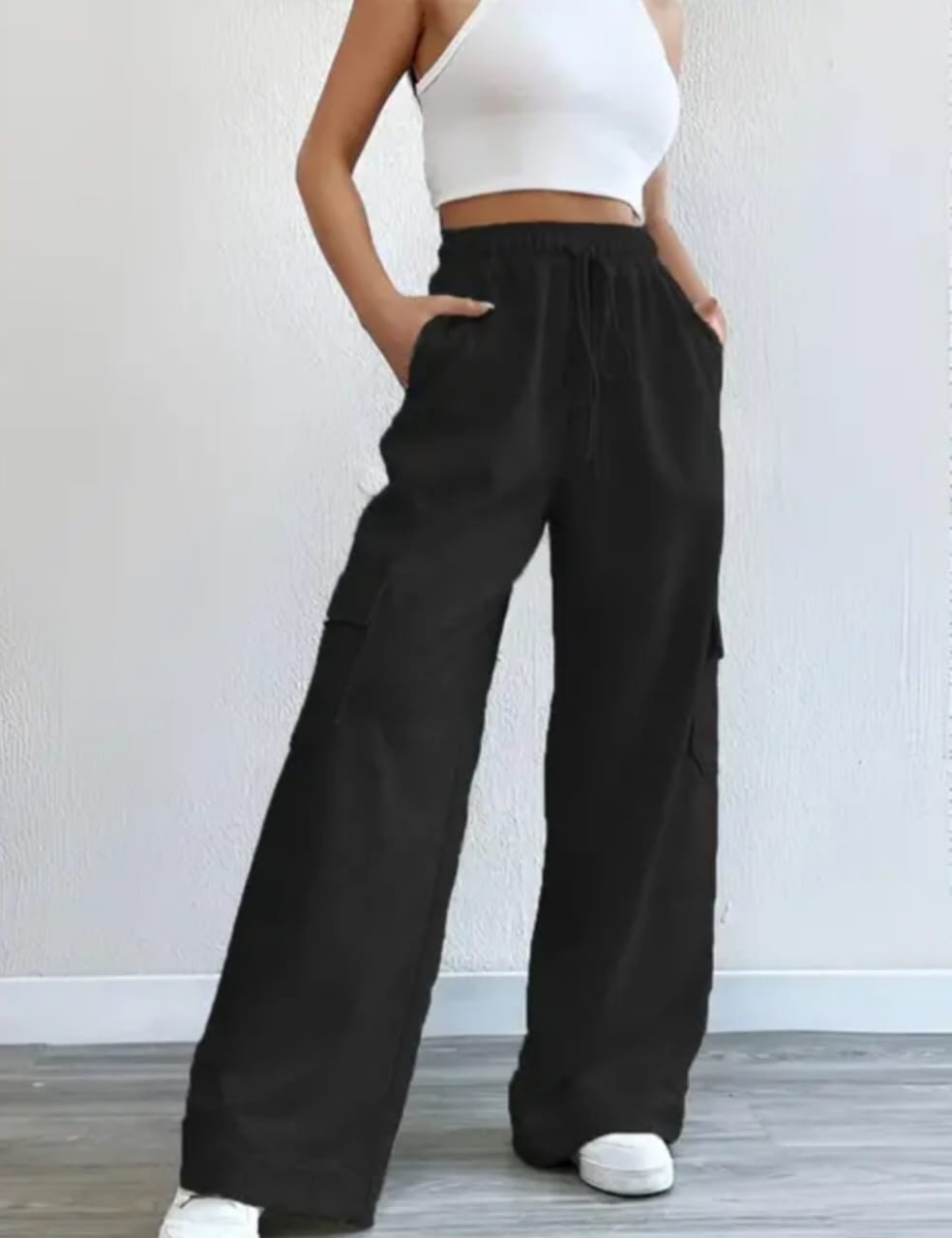 baggy wide bottom cargo trouser
