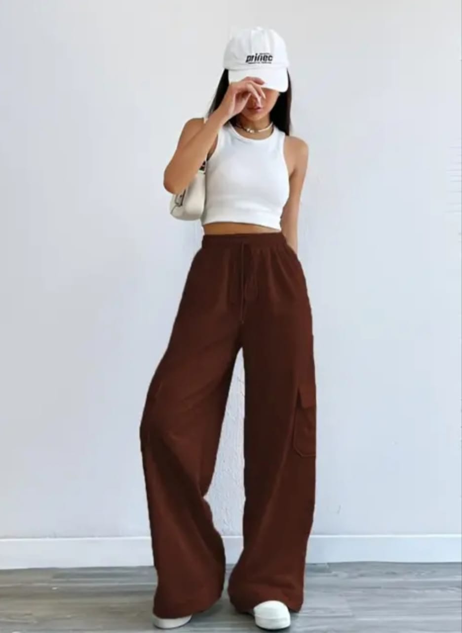 baggy wide bottom cargo trouser