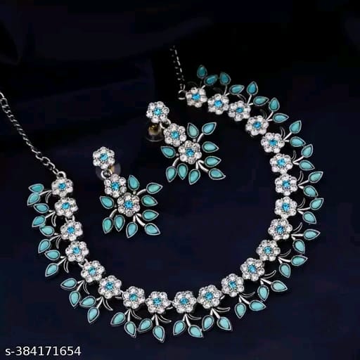 JWELLERY LAUNCHING ANOTHER DESIGN OF OXDIES JWELLERY 1 NECKLACE WITH 1 CUTE EARINGS