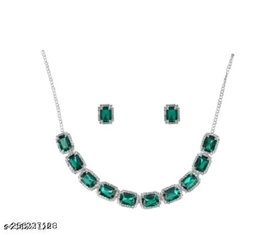 Anuttam's kundan and crystal necklace choker set for women