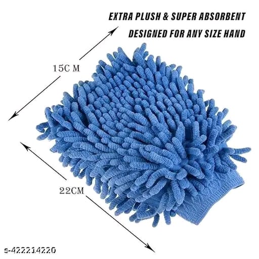 600 GSM Microfiber Car Cleaning Cloths Detailing Polishing Towels With Microfiber Gloves Duster Multicolor Pack Of 4
