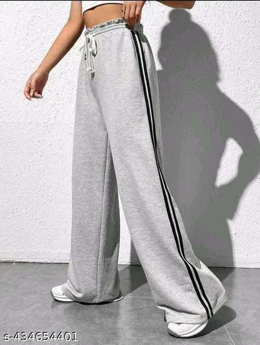 Trendy black striped jogger pant grey