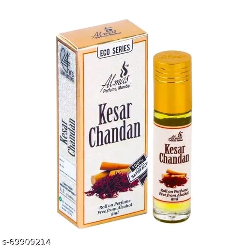 Almas Brand 100% Original ( KESAR CHANDAN ) Great Fragrance Long-Lasting For Men For Women & GIRLS (UNISEX) 6Ml Floral Attar & Pocket Perfume