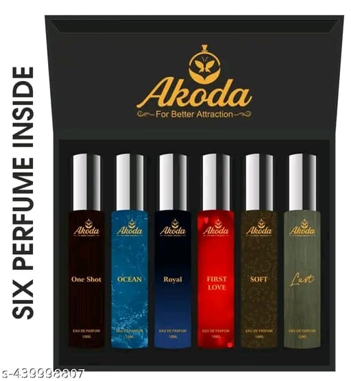 AKODA FRUITY FRESH PERFUME PACK OF SIX WITH OUD PERFUME 10X6ML