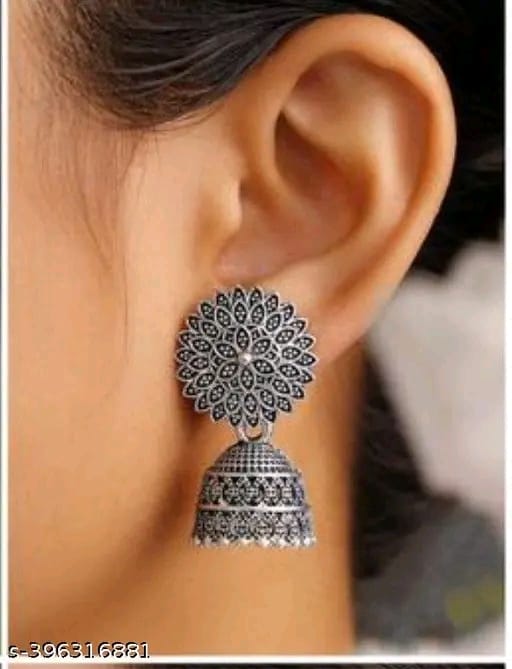 '' Silver Plated Earrings Set Combo of 4 Silver Color Earrings | Girls' and Women's Wear Accessories Gift Set for Special Occasions Wedding and Engagement Accessories |Modern Jhumki Earrings Combo