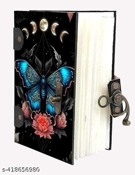Printed Diary Notebook With Lock Clasp For Gift/Office Use (5*7 Inch,200 Pages) A5 Diary Unruled 200 Pages
