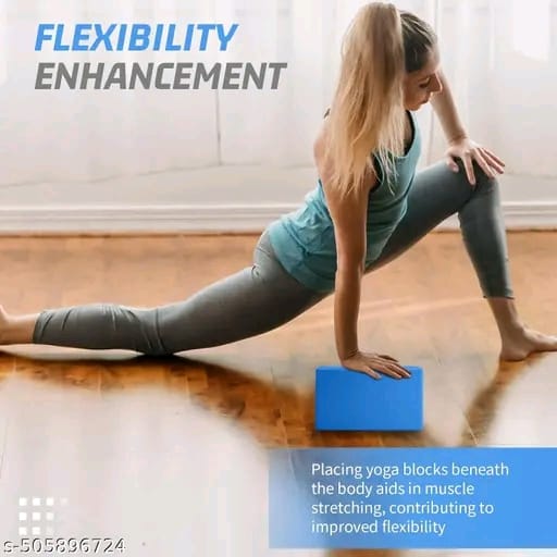 Manogyam Multicolour Yoga Blocks 2 Pack, EVA Foam Yoga Block Supportive Latex-Free, Non-Slip Exercise Blocks, Yoga Accessories for Pilates, Meditation, Balance, Stretching and Deep Poses