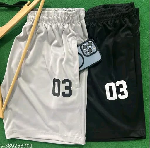 Men black & grey casual running workout sportwear gym yoga short for men