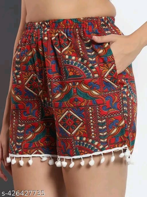 ADDYVERO Printed Women Multicolor Casual Shorts