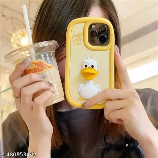 For iPhone 13 Pro | Cute Fun Duck 3D Ball Silicone Yellow Case | Body Protection | Camera Protection | Shock Proof |