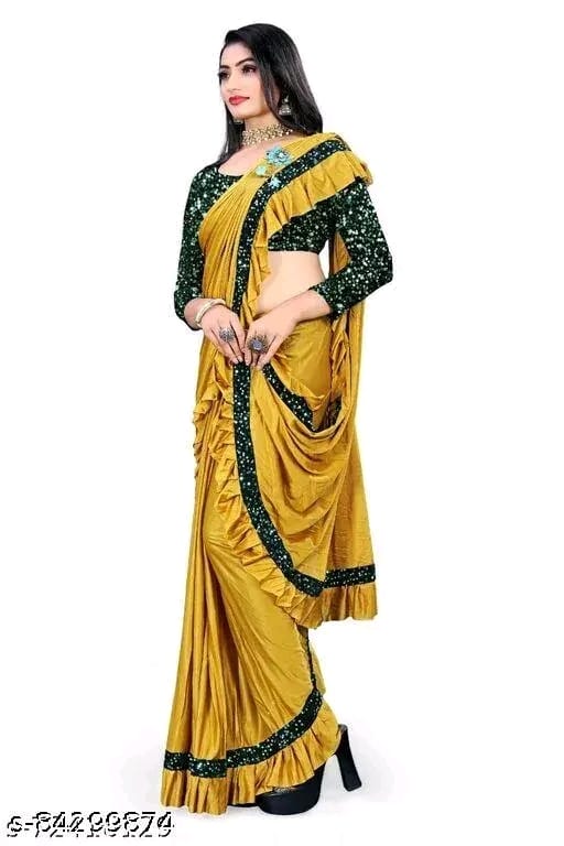 Women's Printed Saree With Blouse Piece Kasavu Silk Yellow Saree Kanjieevaram Coton Silk Multicolor Saree Banarasi Banarasi