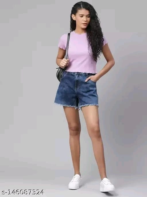 SHORT SLEEVE CROP TOP FOR WOMEN