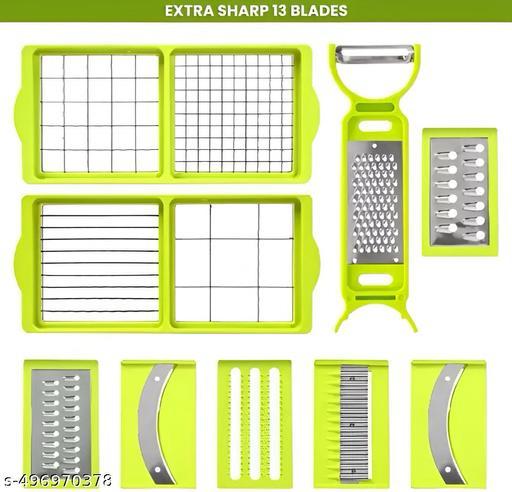 13-in-1 Vegetable Grater and Slicer – Multi-Purpose Cutter Machine Grinder, Chips Cutter, Dry Fruits Cutter & Tomato Slicer for Easy Cooking