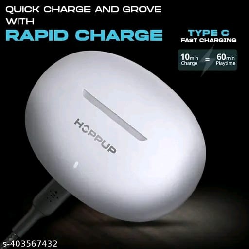 Hoppup S40 Earbuds with 13MM Drivers, 40H Playtime