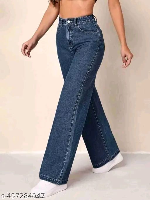 WOMEN'S STRAIGHT FIT BLAST WASH JEANS FOR WOMEN