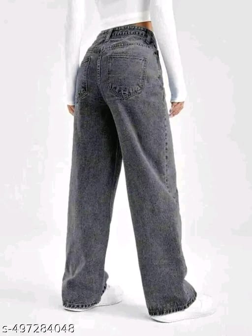 WOMEN'S STRAIGHT FIT BLAST WASH JEANS FOR WOMEN