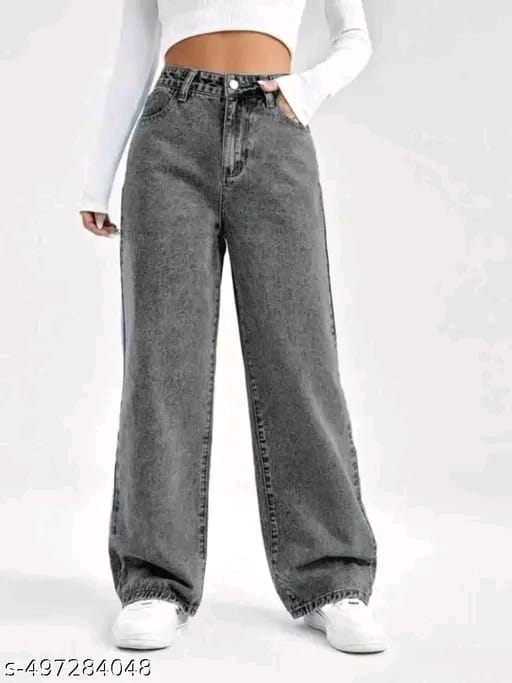 WOMEN'S STRAIGHT FIT BLAST WASH JEANS FOR WOMEN