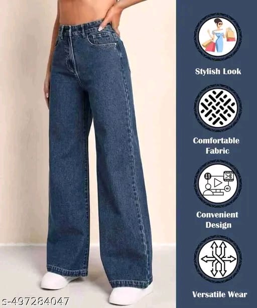 WOMEN'S STRAIGHT FIT BLAST WASH JEANS FOR WOMEN