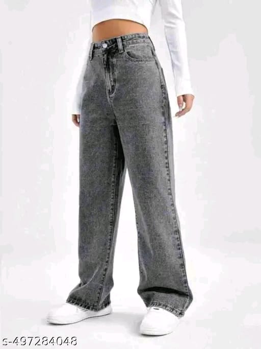 WOMEN'S STRAIGHT FIT BLAST WASH JEANS FOR WOMEN