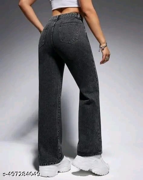 WOMEN'S STRAIGHT FIT BLAST WASH JEANS FOR WOMEN