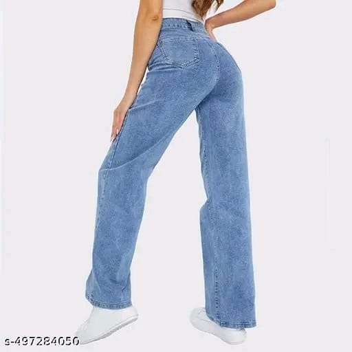 WOMEN'S STRAIGHT FIT BLAST WASH JEANS FOR WOMEN