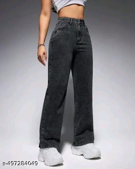 WOMEN'S STRAIGHT FIT BLAST WASH JEANS FOR WOMEN