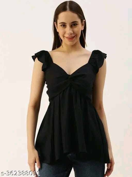 PRG Casual Sleeveless White Women Top