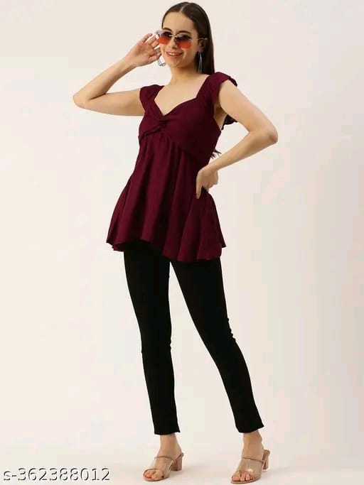 PRG Casual Sleeveless White Women Top