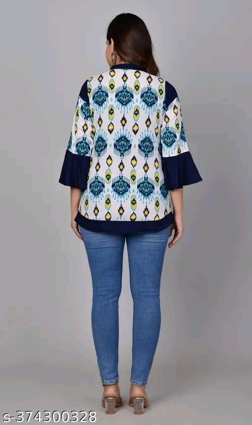 womens rayon printed top