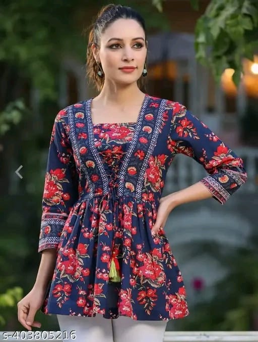 NEW PRINTED TOP FOR WOMEN & GIRLS, TOP AND TUNIC, STYLISH TOPPER, SUMMER TOP FOR GIRLS