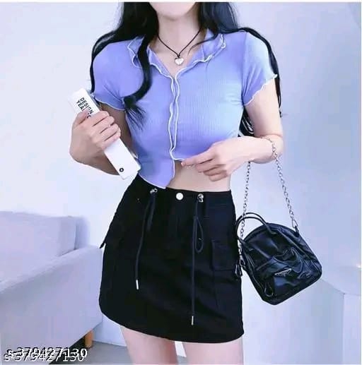 Half Shirt, Midriff Top or Cutoff Shirt Verdusa Ruched Crop Top: The Perfect Summer Top
