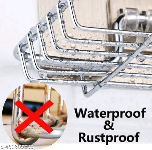 Vaiva Stainless Steel Wall Mount Self-Adhesive Waterproof Kitchen Bathroom Double-Layer Soap Dish Holder, 2 Layer Soap Dish (Silver)