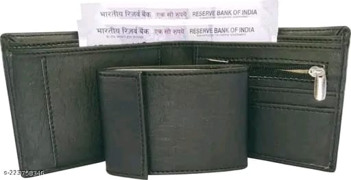 Genuine Leather artificial Wallet for Men - RFID Protected Leather Purse for Men, Money Purse for Men - 5 Card Slots, Coin Pocket, Hidden Pockets.Multicolor ATM