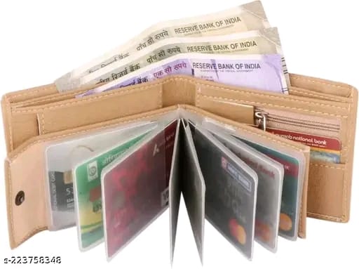 Genuine Leather artificial Wallet for Men - RFID Protected Leather Purse for Men, Money Purse for Men - 5 Card Slots, Coin Pocket, Hidden Pockets.Multicolor ATM