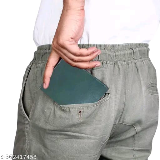 Leather Purse For Man Gents Wallet Green