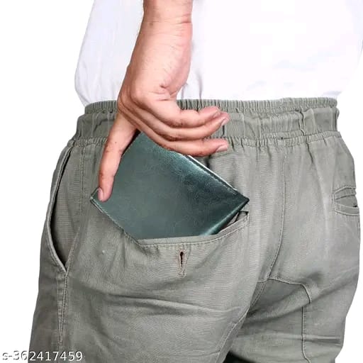 Leather Purse For Man Gents Wallet Green
