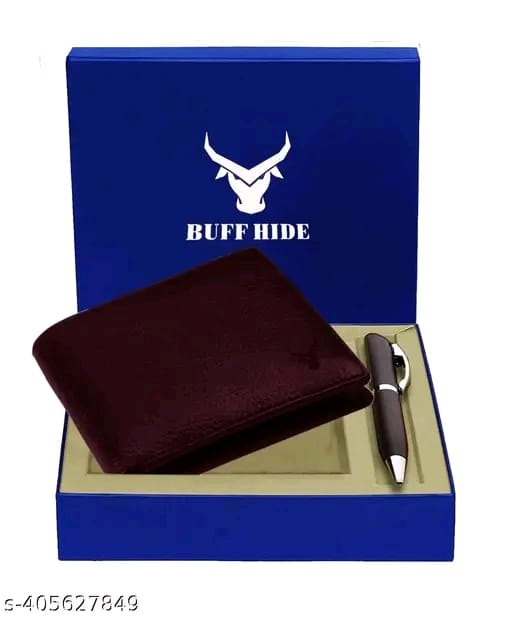 BUFFHIDE RFID Protected 100% Genuine Leather Gift Hamper For Men | Leather Wallet For Men's | Wallets Branded | Wallets For Men (Lee-on Black) ,Leather wallet combo for men