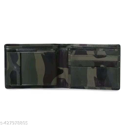 SAMTROH Embellished Men's Wallet, Blue & White, 3 Card Slots, 2 Currency & Secret Compartments, 1 Coin Pocket