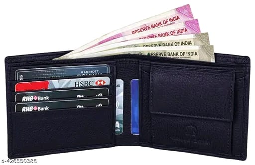 BUFFHIDE RFID Protected 100% Genuine Leather Gift Hamper For Men | Leather Wallet For Men's | Wallets Branded | Wallets For Men (Merchant-Navy) ,Leather wallet combo for men