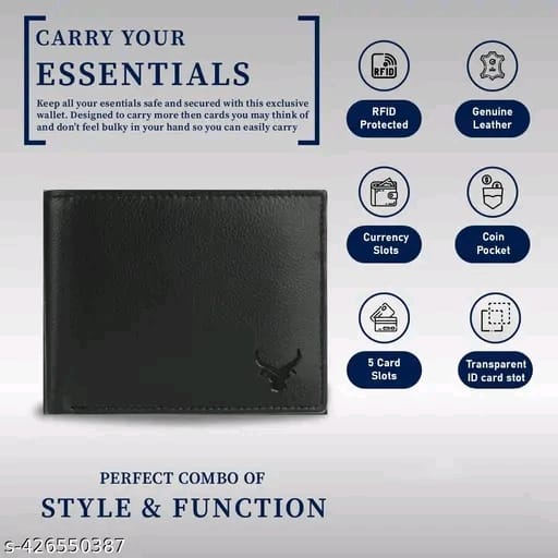BUFFHIDE RFID Protected 100% Genuine Leather Gift Hamper For Men | Leather Wallet For Men's | Wallets Branded | Wallets For Men (Merchant-Navy) ,Leather wallet combo for men