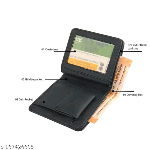 Men Casual Artificial Leather Wallet wallet for men/men's wallets /Bifold Compact /ID window./Coin pocket/Multi-card/Top Selling