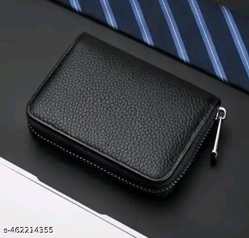 High Quality Zipper, 9 Slots Leather Credit Card Holder | ATM Card Holder For Mens and Womens (PACK OF 1)