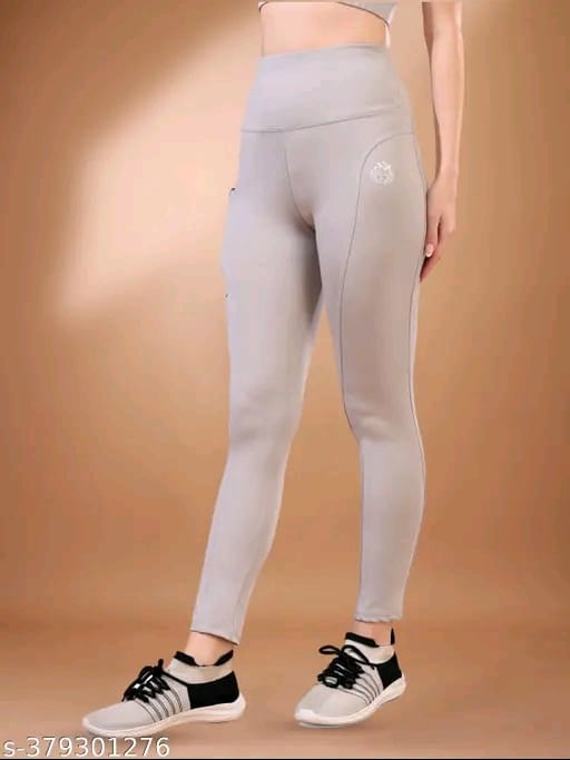 Women's Pack of 1 Black Solid Tights |Activewear|Yogawear|Gymwear|Sportswear|Active Bottomwear