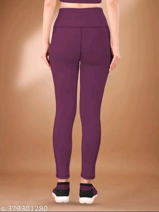Women's Pack of 1 Black Solid Tights |Activewear|Yogawear|Gymwear|Sportswear|Active Bottomwear