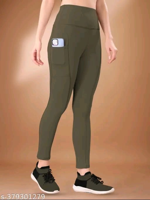 Women's Pack of 1 Black Solid Tights |Activewear|Yogawear|Gymwear|Sportswear|Active Bottomwear