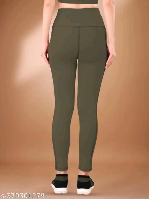 Women's Pack of 1 Black Solid Tights |Activewear|Yogawear|Gymwear|Sportswear|Active Bottomwear