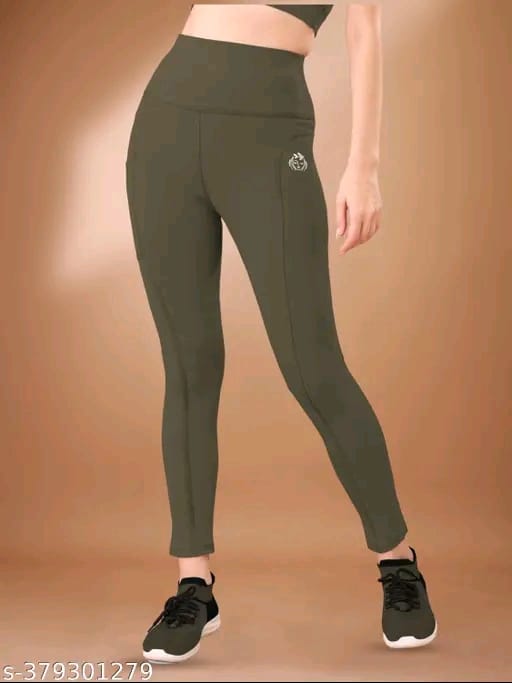 Women's Pack of 1 Black Solid Tights |Activewear|Yogawear|Gymwear|Sportswear|Active Bottomwear