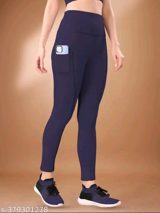 Women's Pack of 1 Black Solid Tights |Activewear|Yogawear|Gymwear|Sportswear|Active Bottomwear