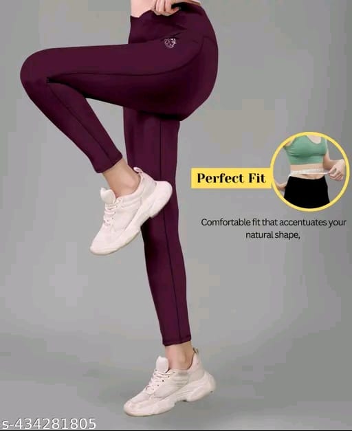 Women's Pack of 1 V Shape High Waist Belt D.Grey Solid Tights |Activewear|Yogawear|Gymwear|Sportswear|Active Bottomwear
